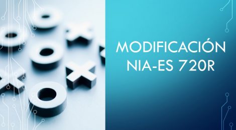 MODIFICACIÓN DE LA NIA-ES 720R (2020)
