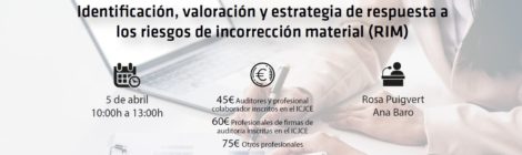 PRINCIPALES INCIDENCIAS DETECTADAS EN LA SUPERVISIÓN DE AUDITORÍAS DE PYMES :IDENTIFICACIÓN, VALORACIÓN Y ESTRATEGIA DE RESPUESTA A LOS RIM