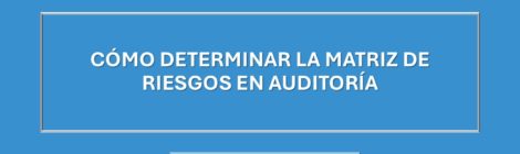 CÓMO DETERMINAR LA MATRIZ DE RIESGOS EN AUDITORÍA